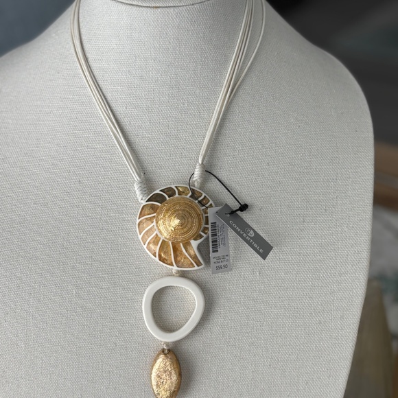 NWT Chicos Adjustable Seashell Necklace - Picture 7 of 10